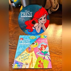 Disney The Little Mermaid Print Studio PC CD-ROM Windows 95 Vintage